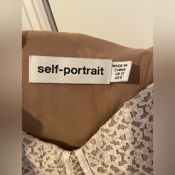 Self-Portrait Lace Panel Midi Dress - Picture 4 of 6